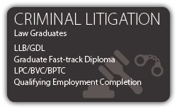 Criminal Litigation - Law Graduates - CILEX Fast-track Qualification